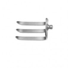 Caspar Lateral Blade Blade with 3 Prongs Stainless Steel, Blade Size 37 x 37 mm